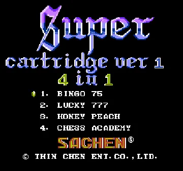 Super Cartridge Ver 1 - 4 in 1 (Asia) (Ja) (Unl) screen shot game playing